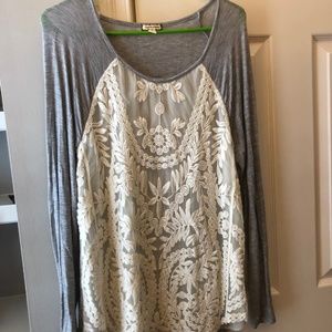 Grey Lace Shirt